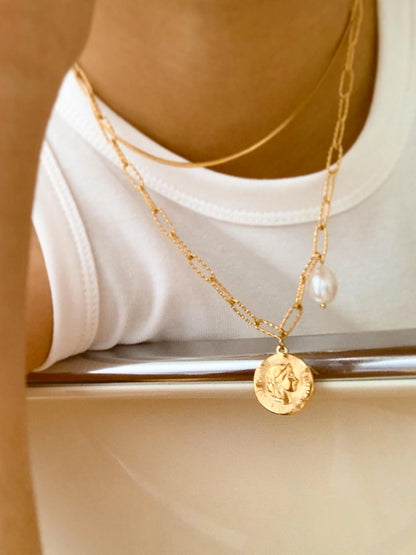Isaline Coin Chain Necklace