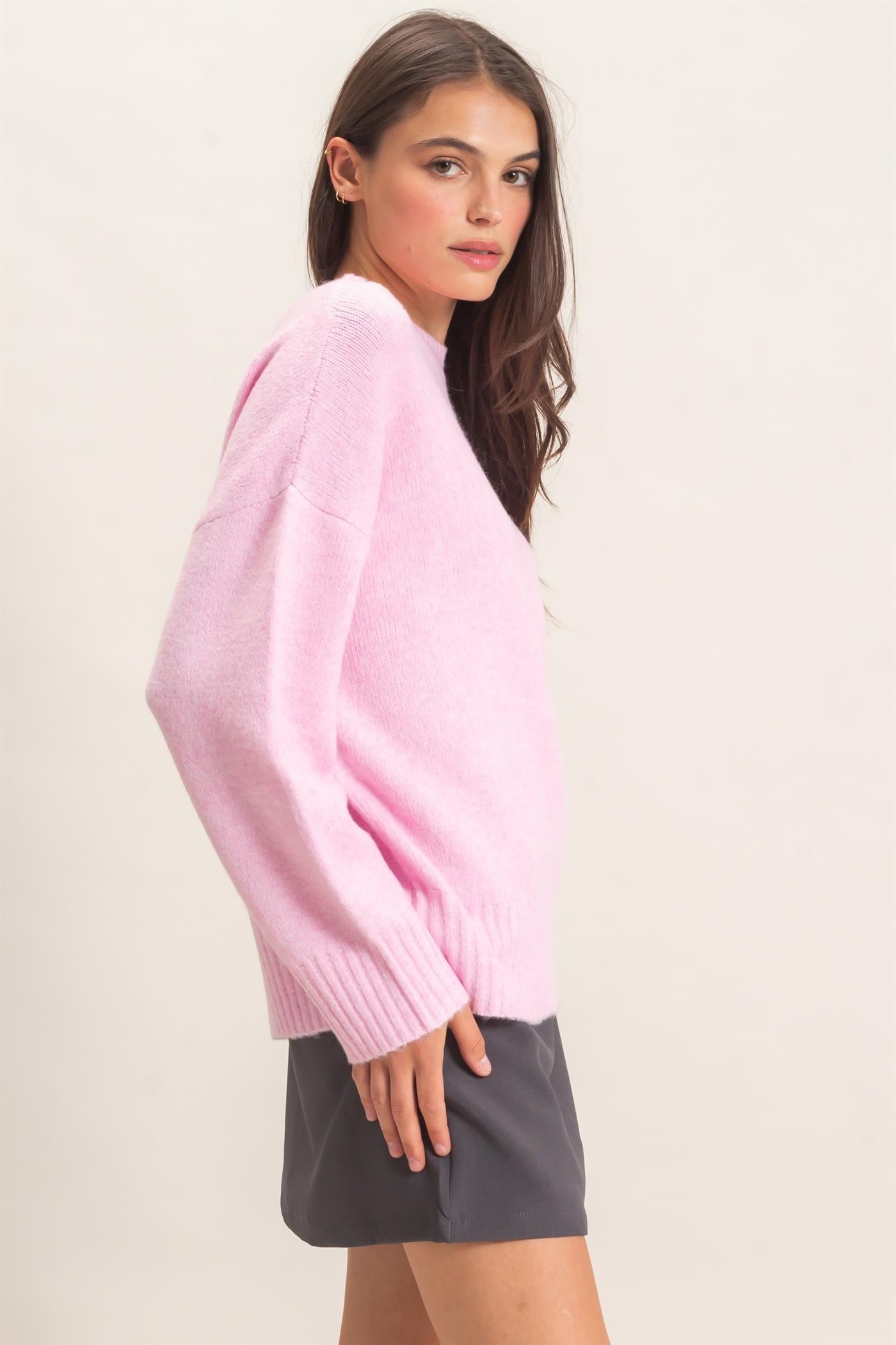 Easy Sunday Pink Sweater
