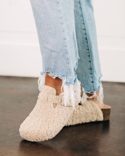 Magnolias Shearling Cream Clog