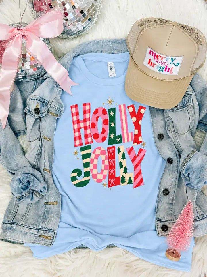 PRE-ORDER Whimsical Holly Jolly Tee