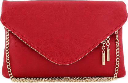 Streak of Destiny Red Clutch Crossbody Bag