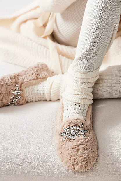 Slumber Party Loafer Slipper Parchment