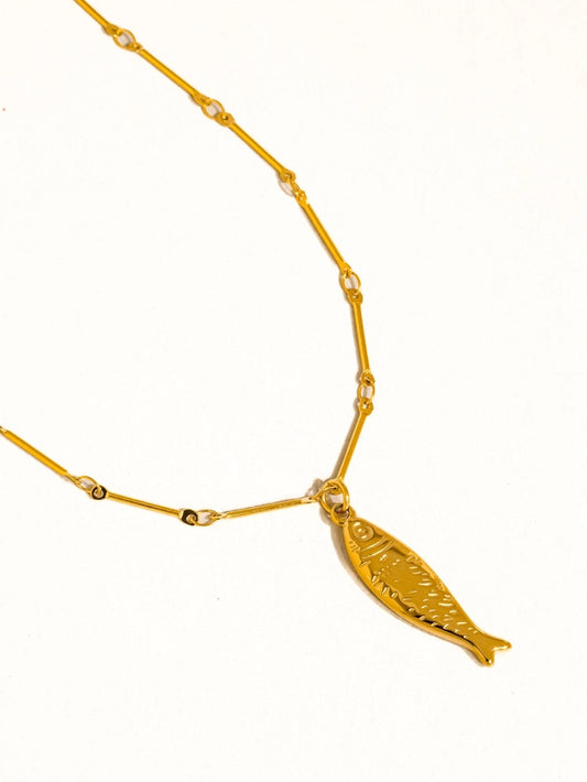 Coralie Fish Pendant Chain Necklace