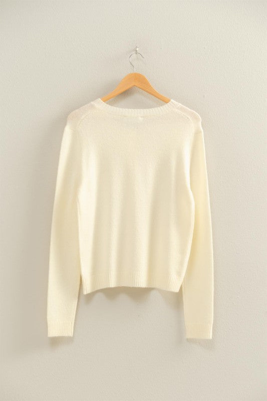 One and Done Cream Cardigan