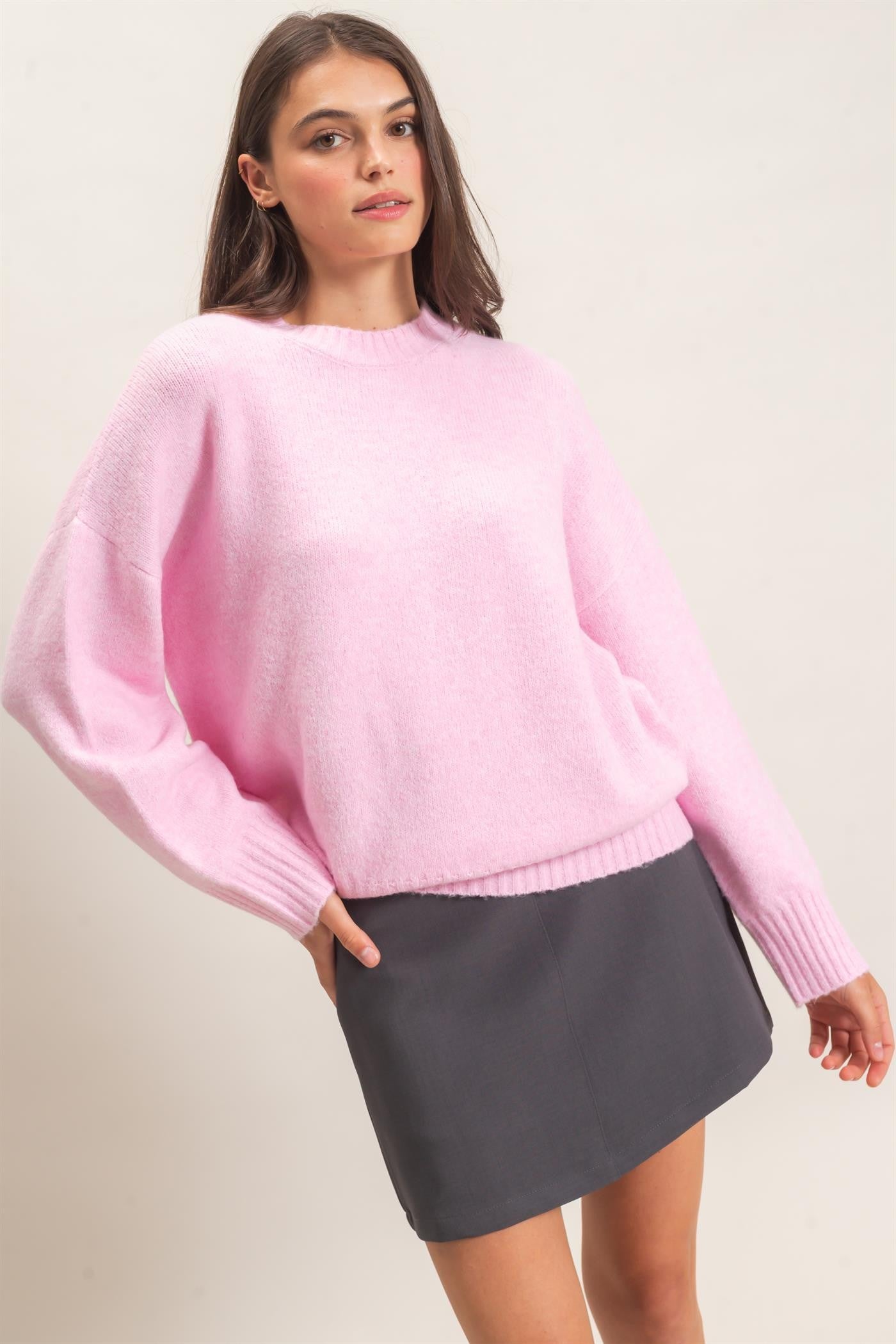 Easy Sunday Pink Sweater