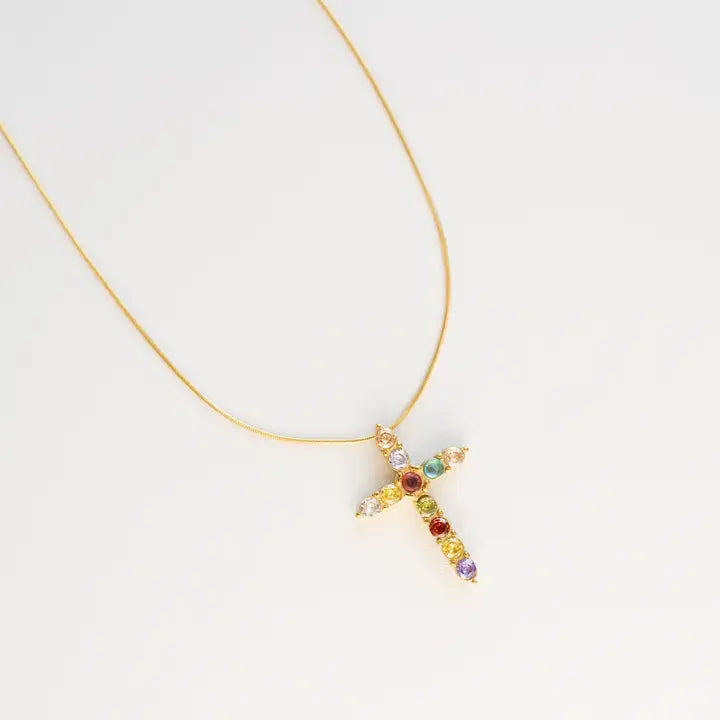Emalee Crystal Cross Necklace