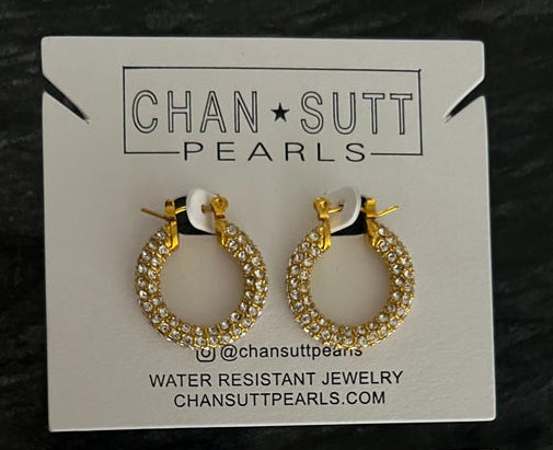 Diamond Medium Hoops