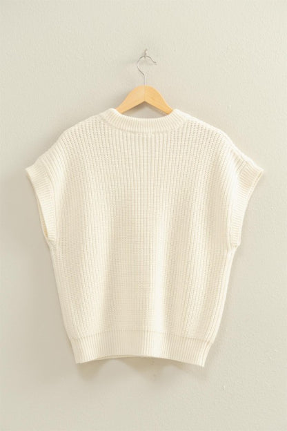 Looking Comfy Cream Sweater Top