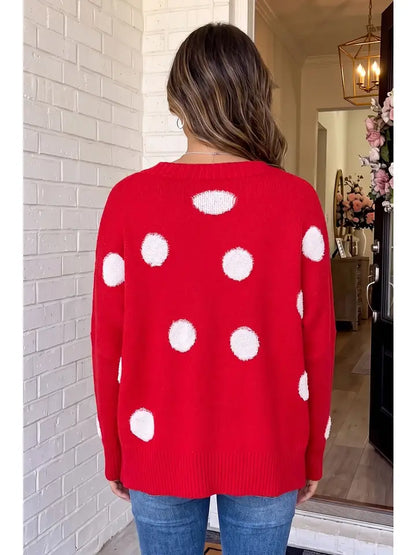 First Impression Red Cardigan