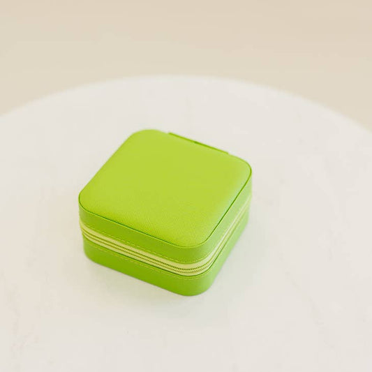 Travel Lime Green Small Jewelry Box