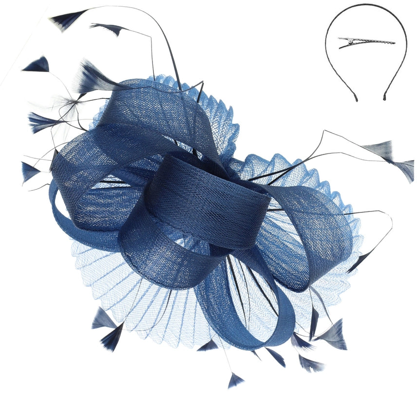 Southern Belle Navy Fascinator