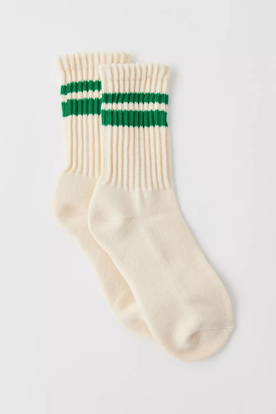 Stripe Hype Cream/Green Socks