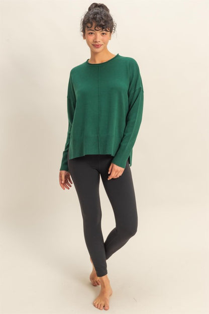 I Need to Know Green Sweater