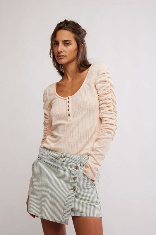 Hope Henley  Strawberry Float Top