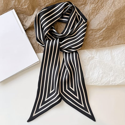 Finding the Edge Black Satin Scarf