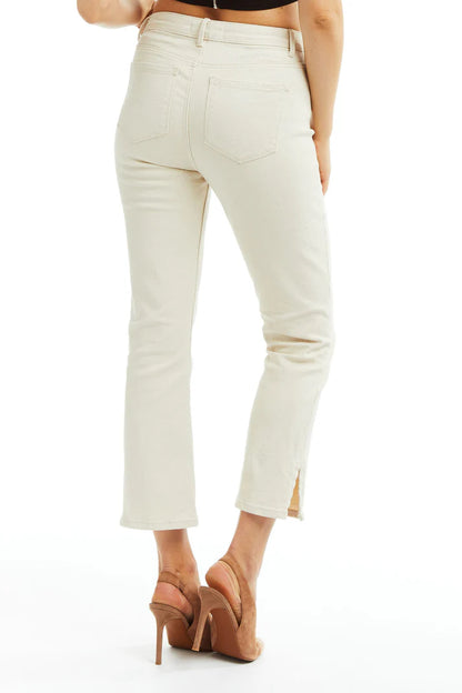 Jessica High Rise Lurex Twill Denim