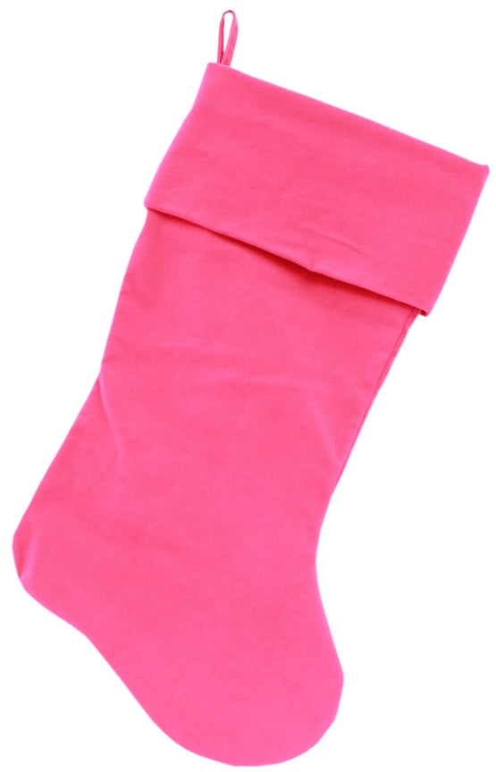 Pink Plush Christmas Stocking