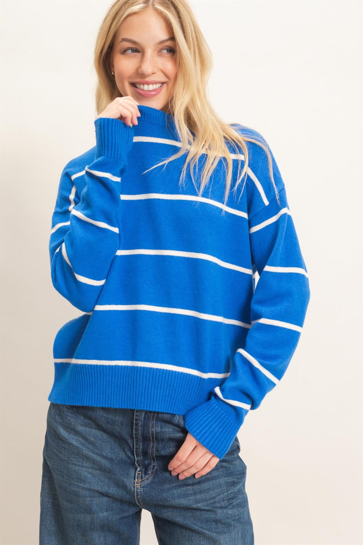 The Right Touch Blue Sweater