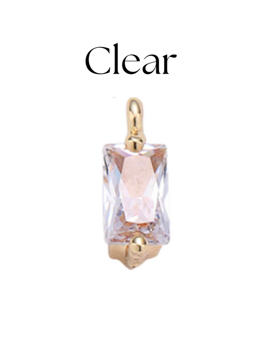 Stone Spacer Slide Clear Charm