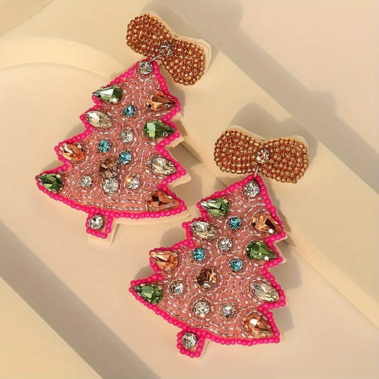 Christmas Spirit Pink Earrings