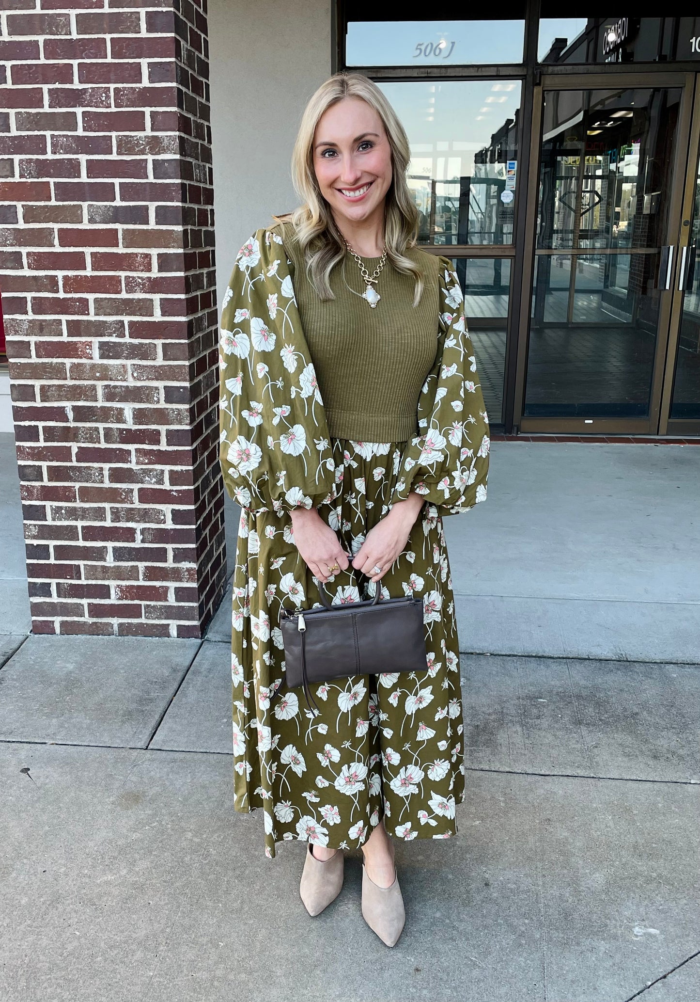Slow Sundays Olive Dress