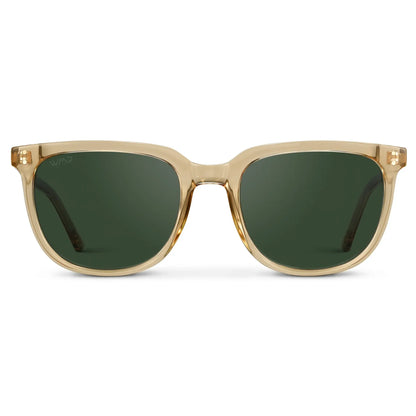 Abner Champagne Crystal / Smoke Green Lens Polarized Sunglasses