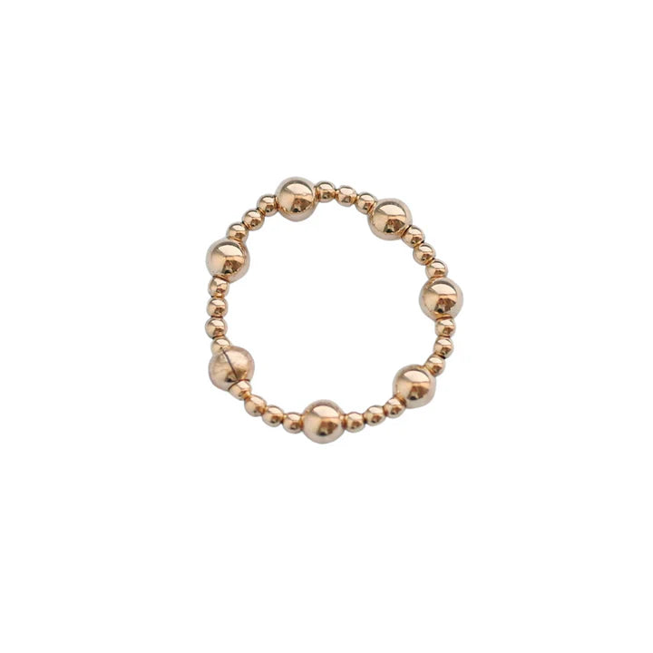 Angelina 14k Gold Filled Beaded Stretchy Ring