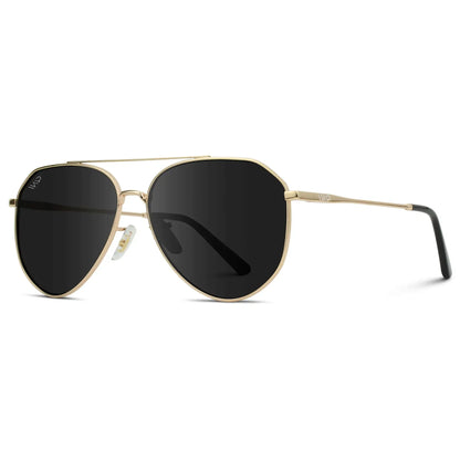 Ramsey Gold Frame / Black Lens Polarized Sunglasses
