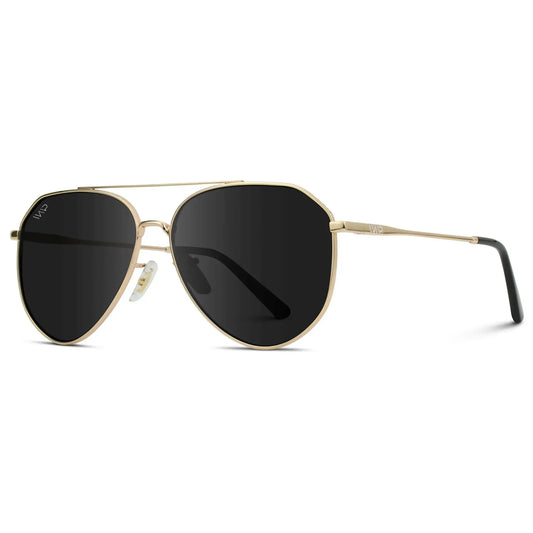 Ramsey Gold Frame / Black Lens Polarized Sunglasses