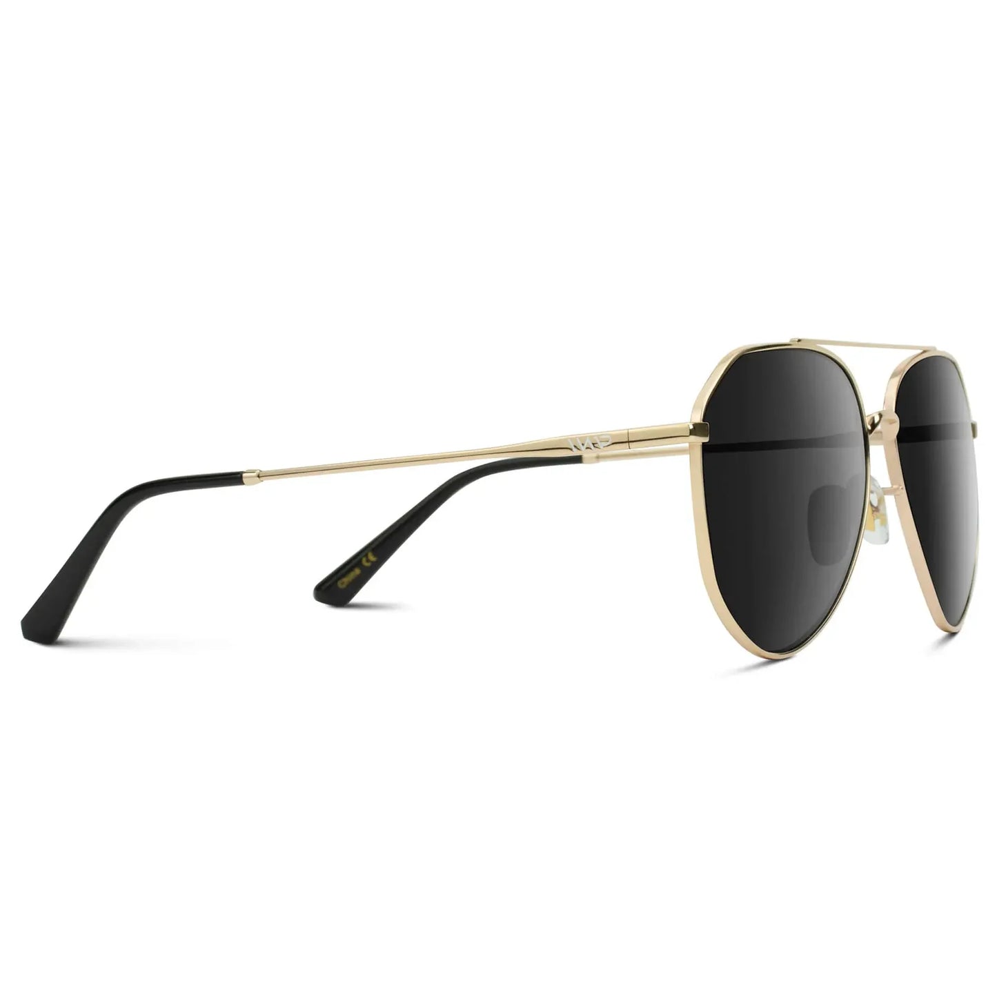 Ramsey Gold Frame / Black Lens Polarized Sunglasses
