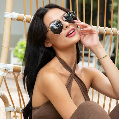 Ramsey Gold Frame / Black Lens Polarized Sunglasses
