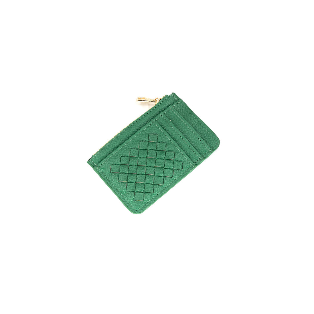 Key Chain Green Woven Wallet