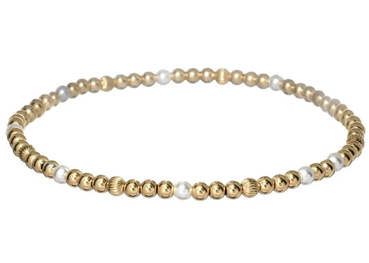 Noa 14K Gold Filled and Pearl Beaded Bracelet