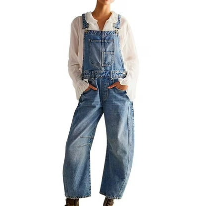 Sophia Barrel Leg Overall Jumpsuit