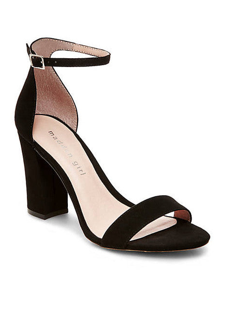 Beella Black Fabric Heel