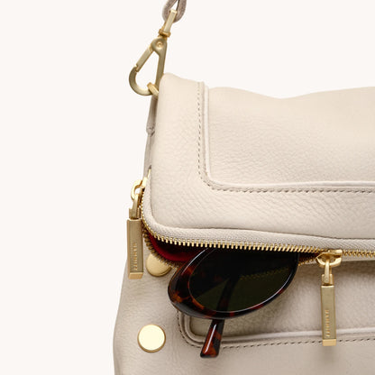 Beverly Med Catamaran Cream/Brushed Gold Handbag