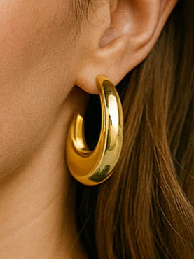 A Little Obsessed Gold Hoop Earrings