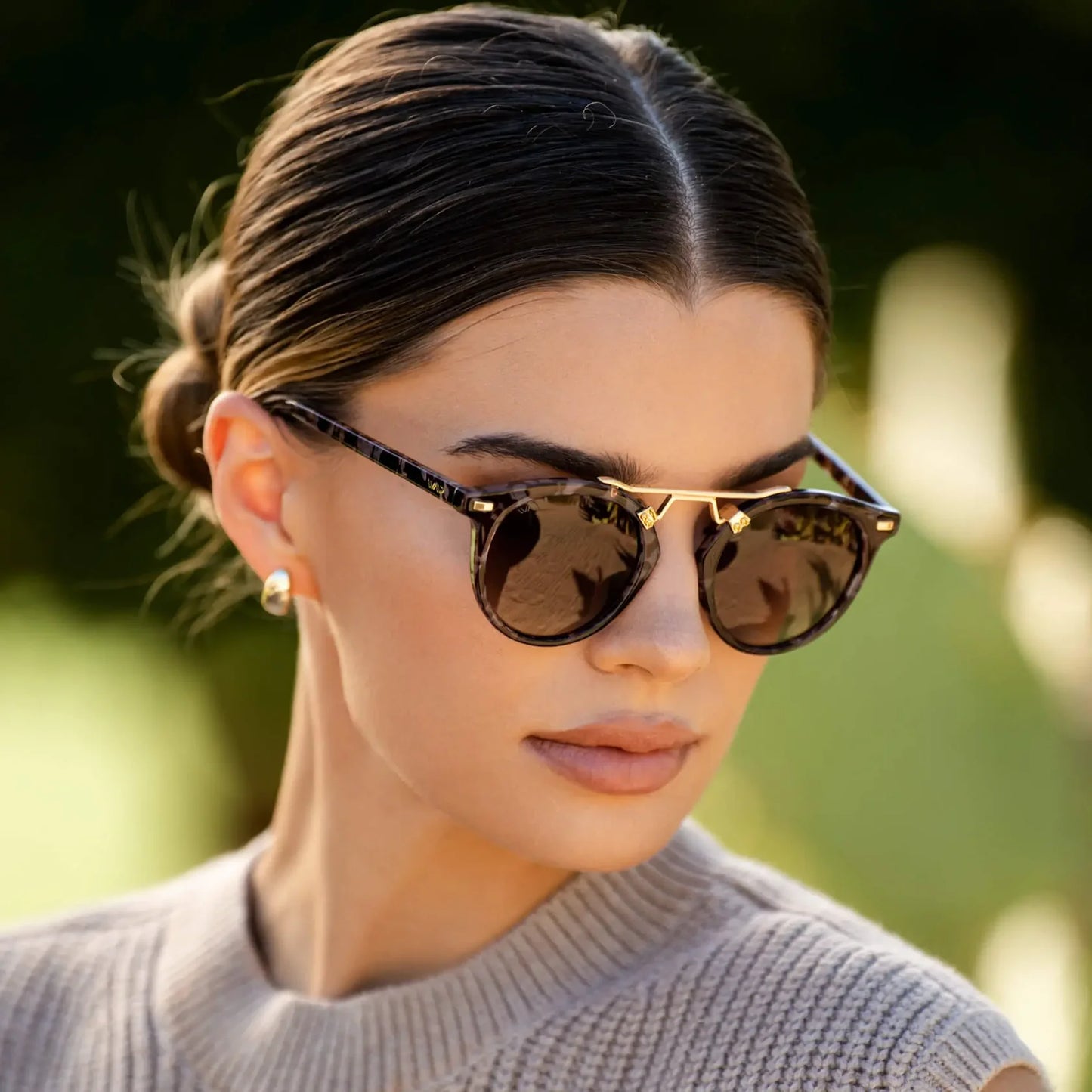 Skyler Beige Tortoise / Brown Lens Polarized Sunglasses