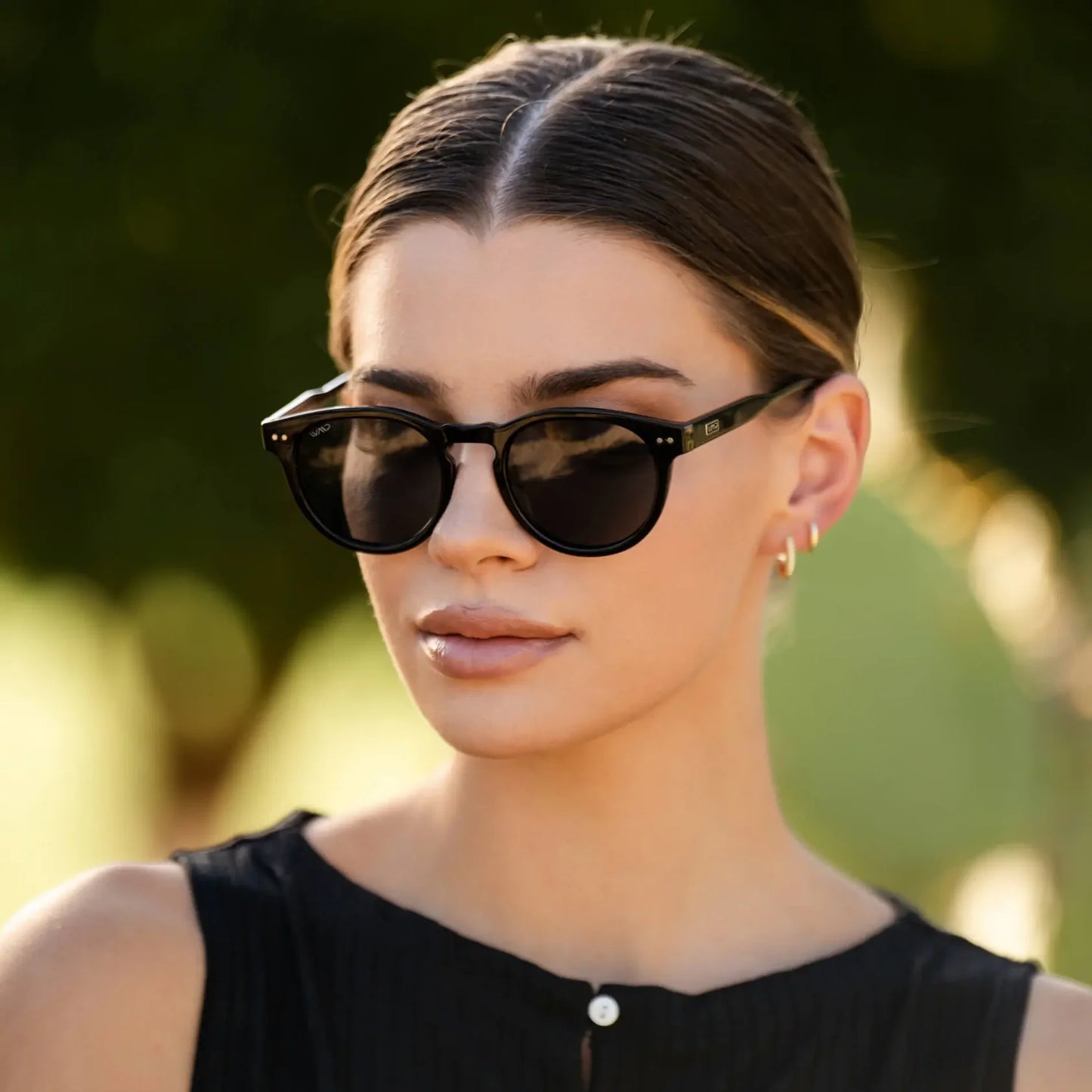 Tate Black Frame / Black Lens Polarized Sunglasses
