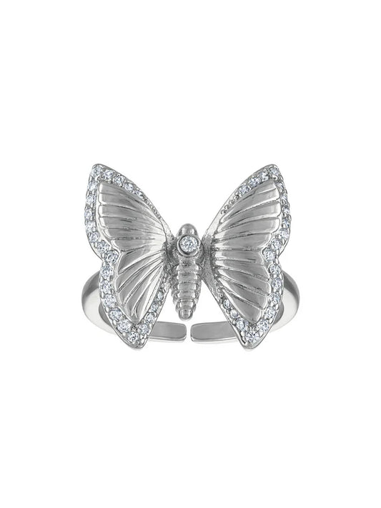 Crosby Butterfly Silver Ring