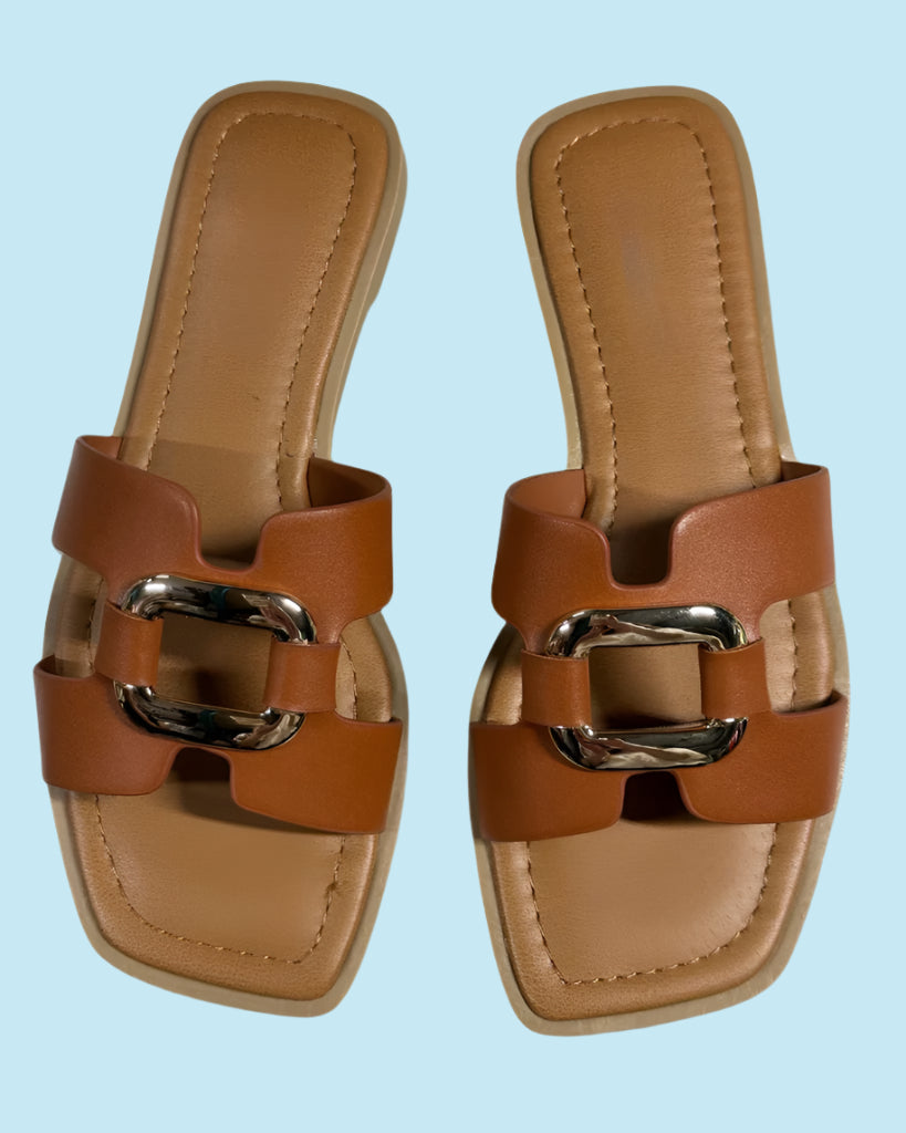 Feng  Cognac Sandal