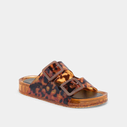 Julio Tortoise Vinyl Sandals