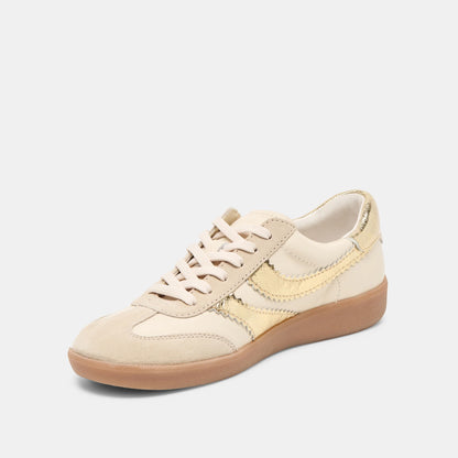 Merit White Gold Sneakers