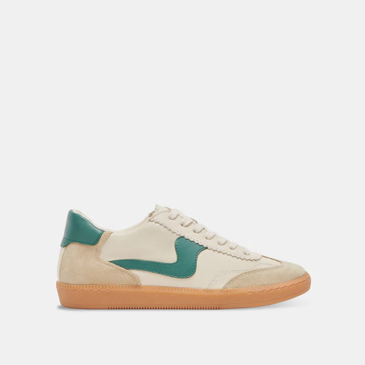 Notice White Green Leather Sneakers