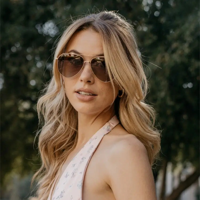 Ramsey Gold Frame/Brown Lens Polarized Sunglasses