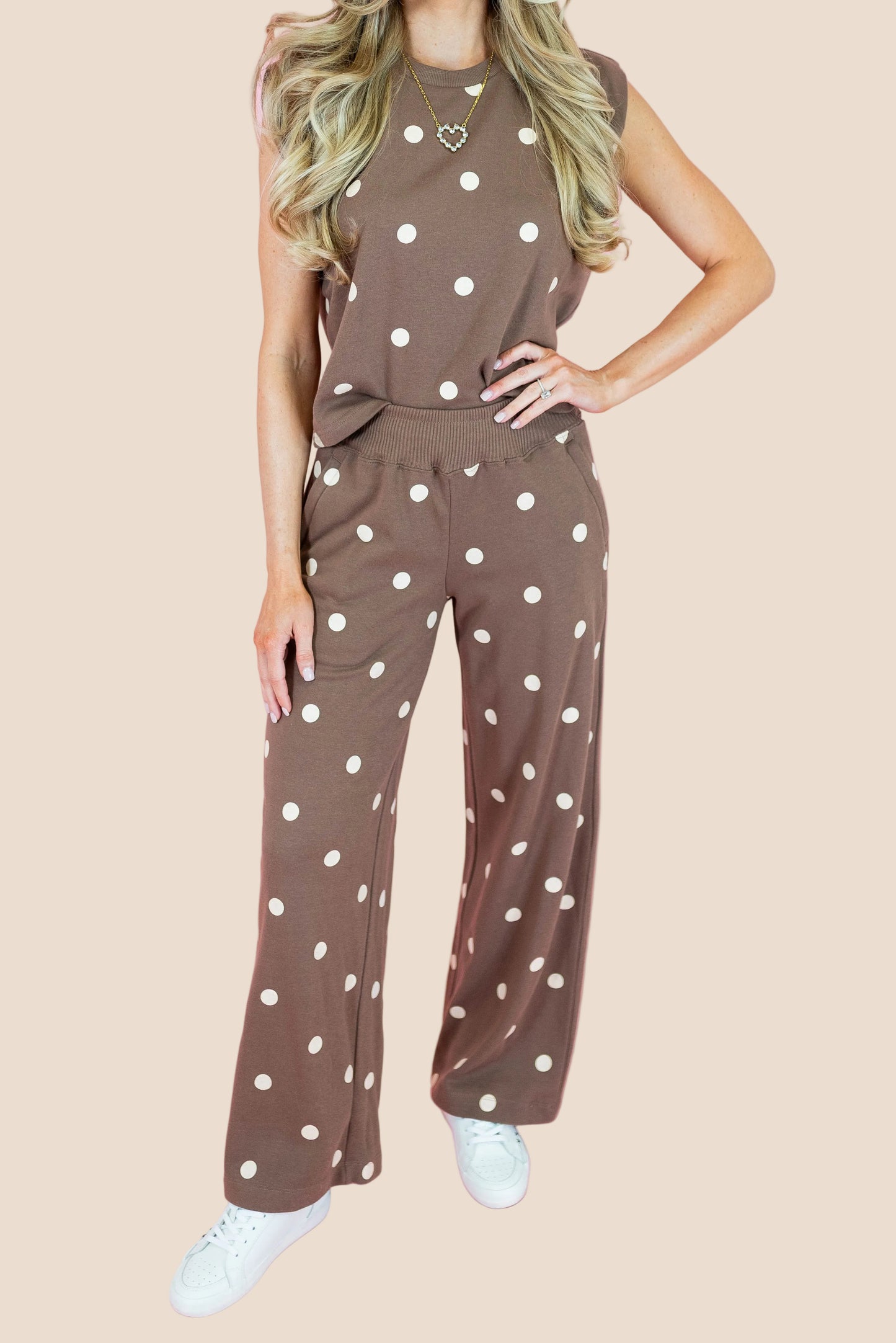 Mocha Polka Dot Set