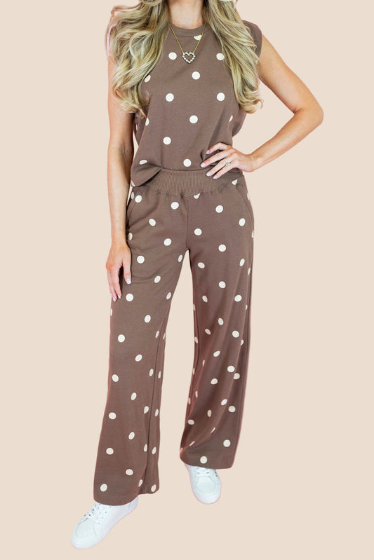 Mocha Polka Dot Set