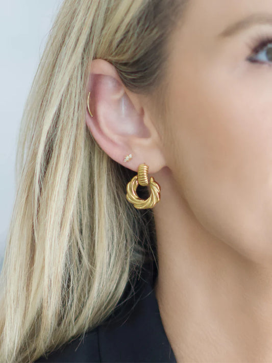 Knock Out Gold Earrings