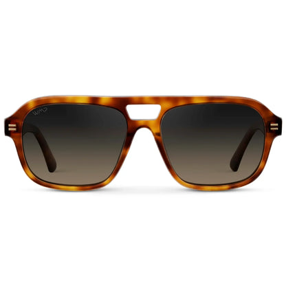 Ember Saddlewood Tortoise / Grey Brown Gradient Lens Polarized Sunglasses