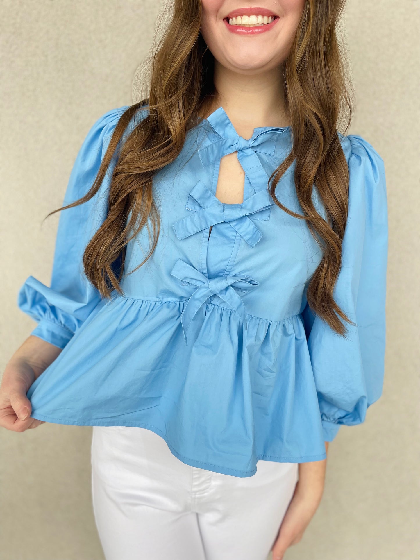 Playful Charm Blue Top